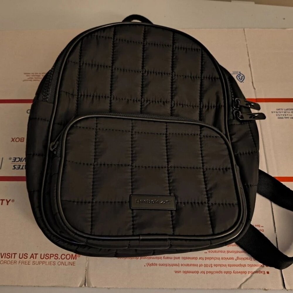 N SZ Reebok Classic Mini Backpack Casual Black Neoprene UNISEX Brand New